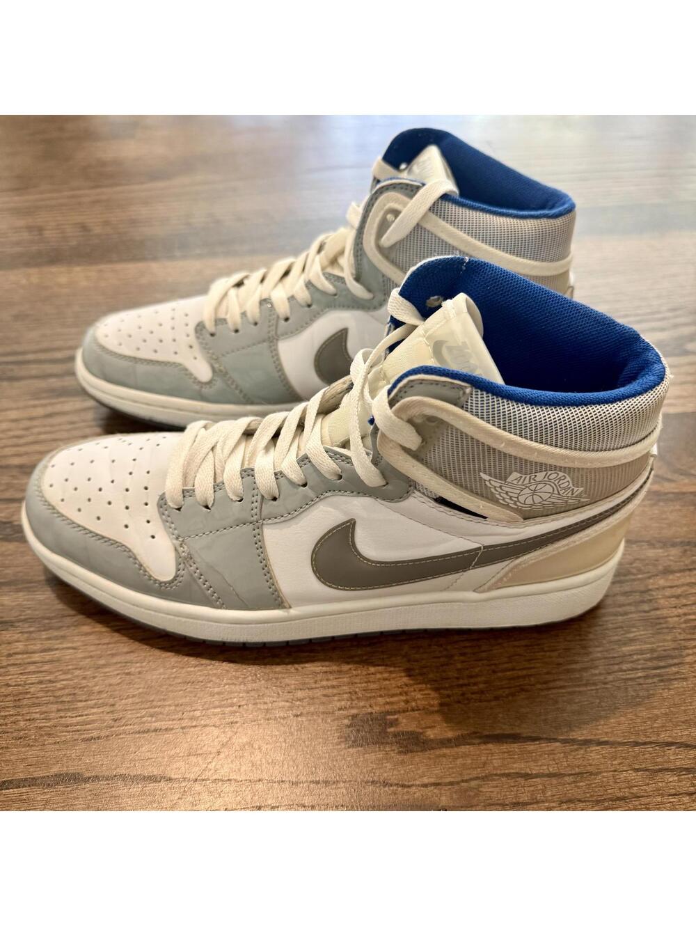 NIKE AIR JORDAN 1 Zoom Retro OG Racer Blue High Tops AUTHENTIC SZ 9.5